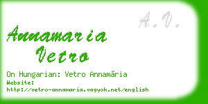 annamaria vetro business card