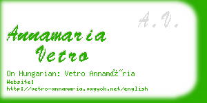 annamaria vetro business card